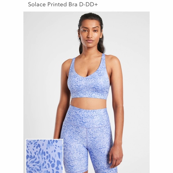 Athleta Other - Athleta Solace Printed Sports Bra - Lavender NWT SZ XL